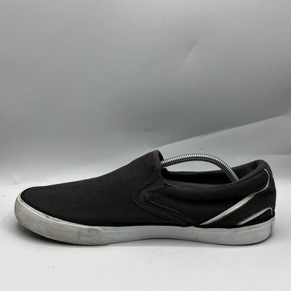 Hurley Mens Arlo Slip On Gray Canvas Size 11 Skateboarding Slip On Shoes Sneaker - Picture 5 of 13